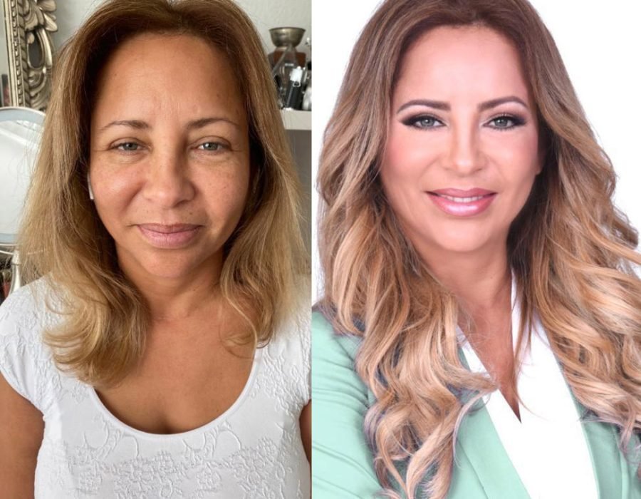 before and after personal branding photography showing refined look and poise