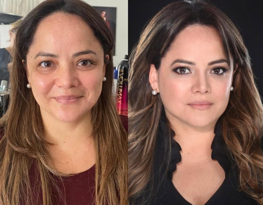 before and after headshot comparison emphasizing leadership and authority