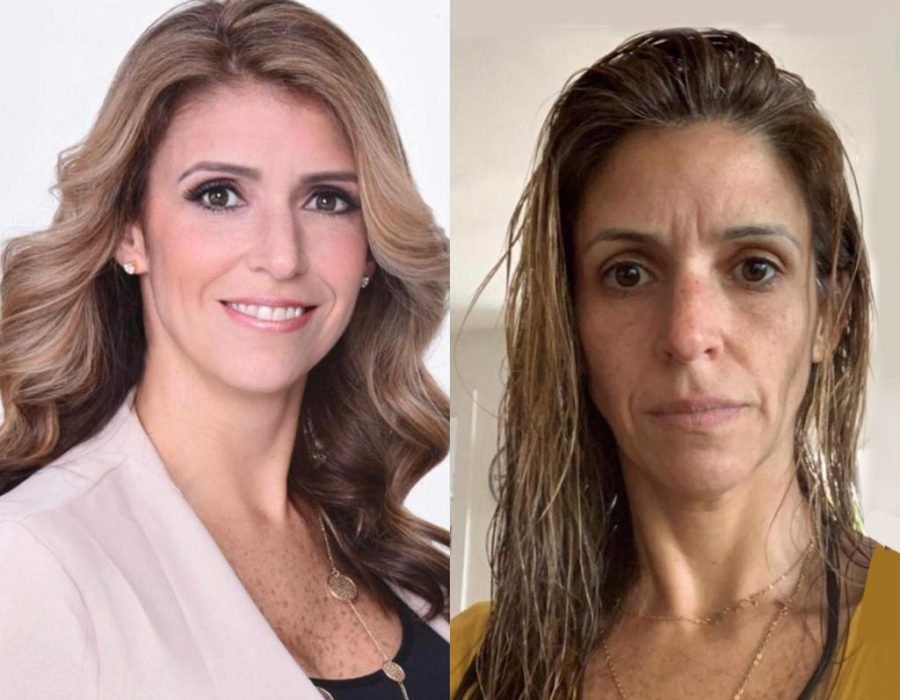 before and after professional headshots with improved lighting and facial expression